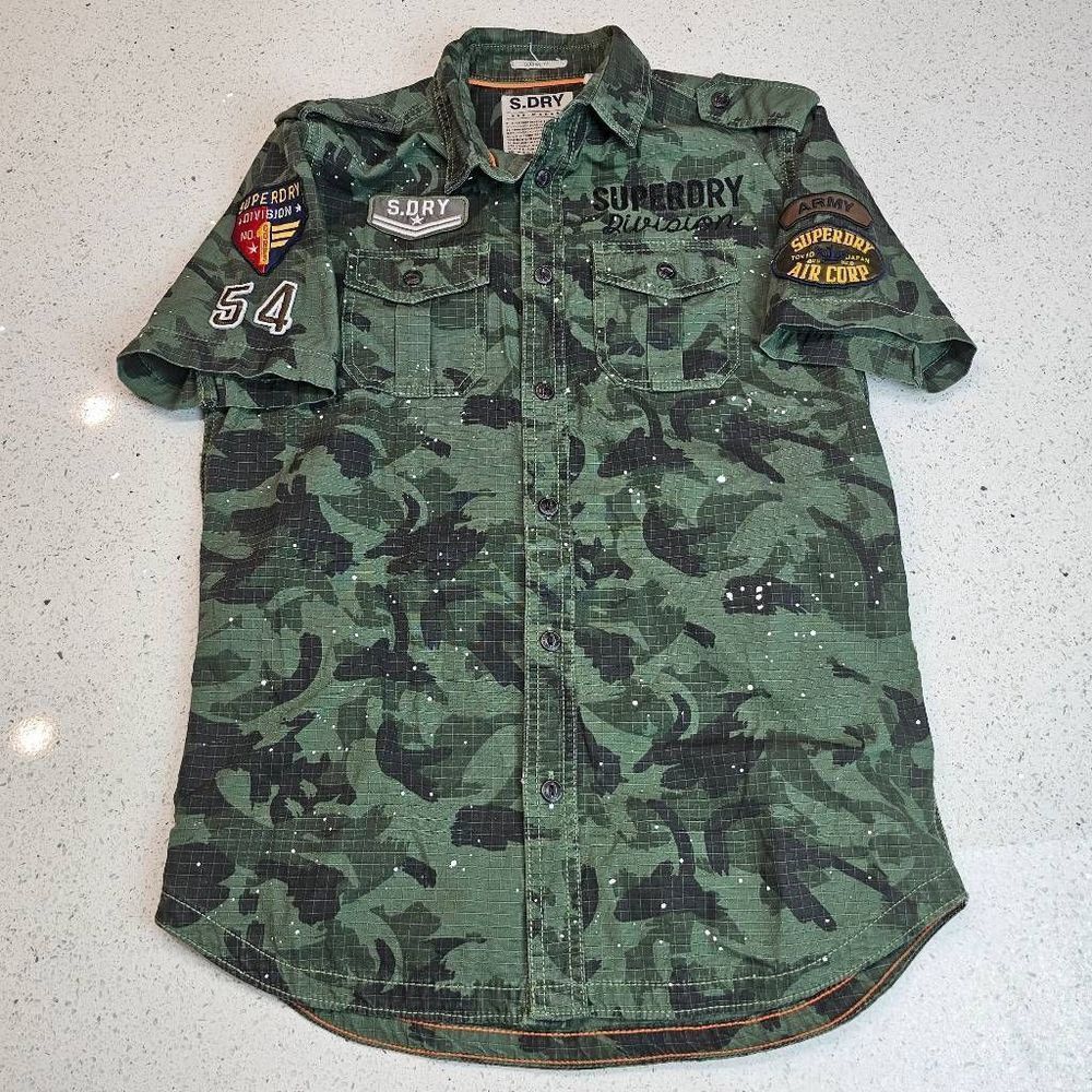 Superdry Green Camouflage Men's Shirt